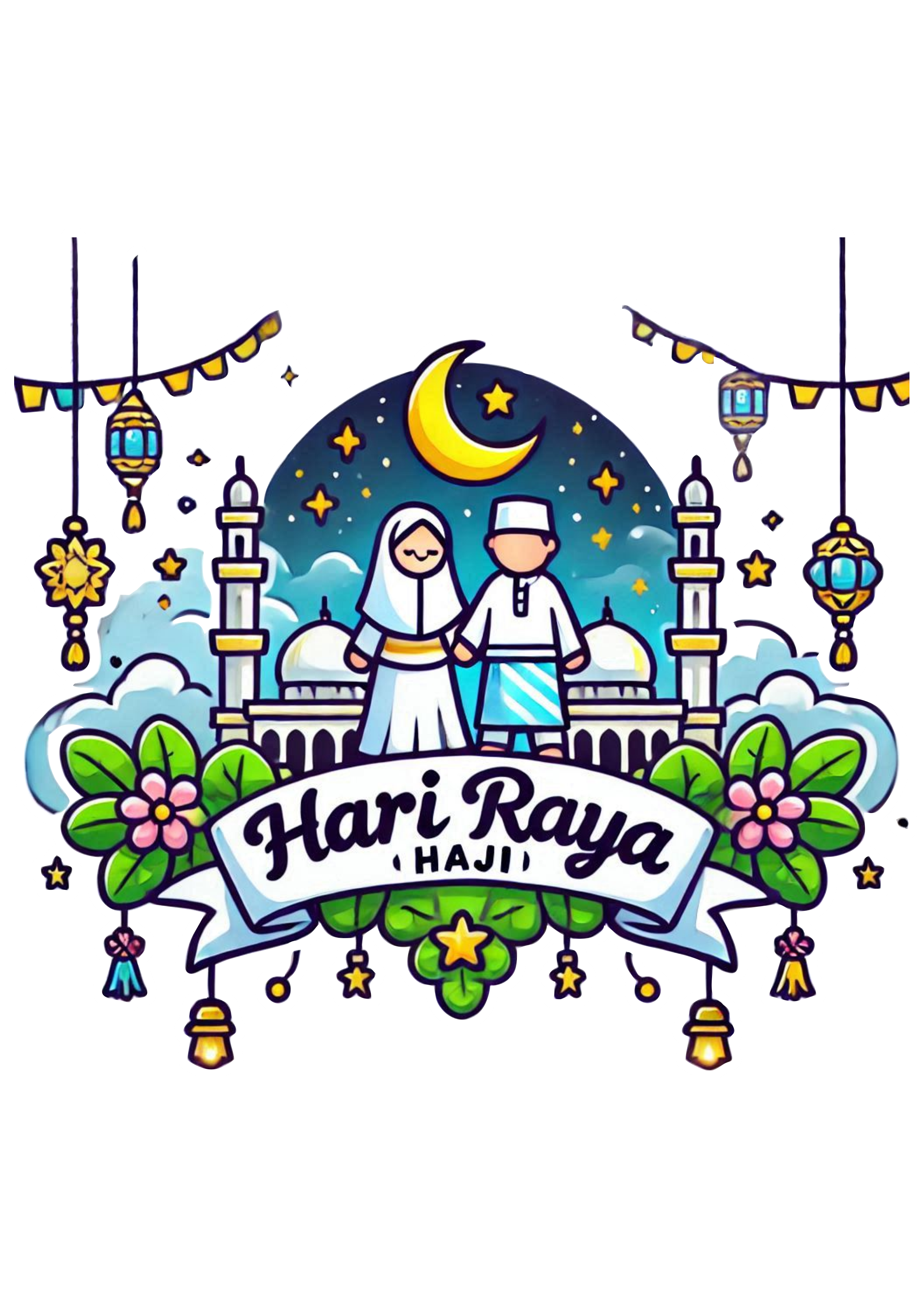 Graphic Design for Hari Haya Haji PNG