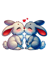 kiss rabbit cute image1