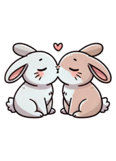 kiss rabbit cute image2