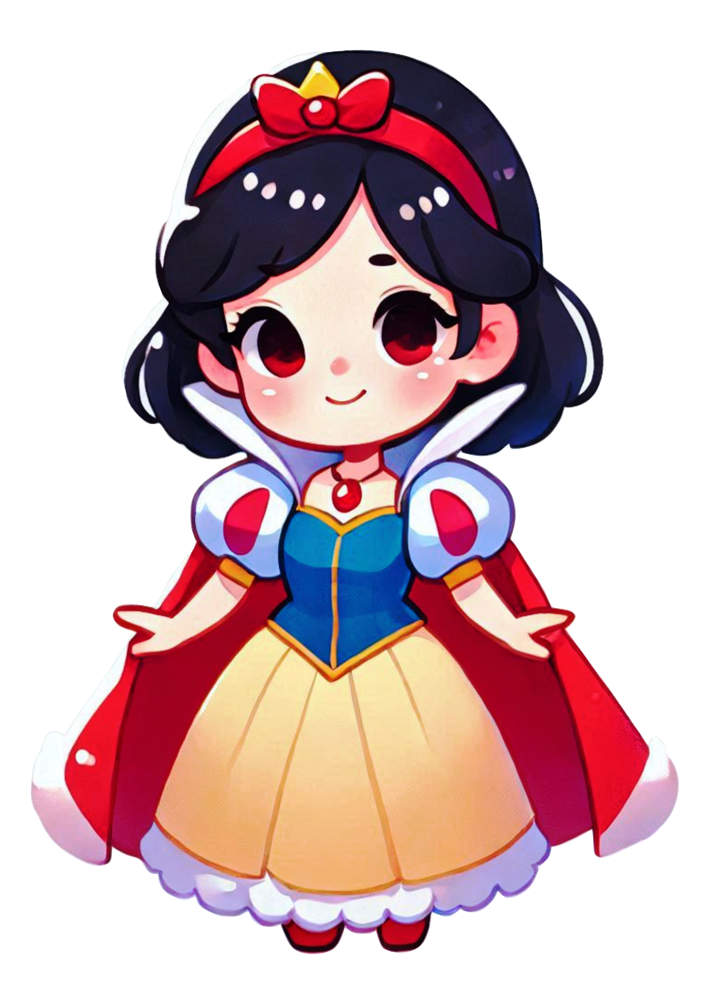 Snow white illustration cartoon simple PNG