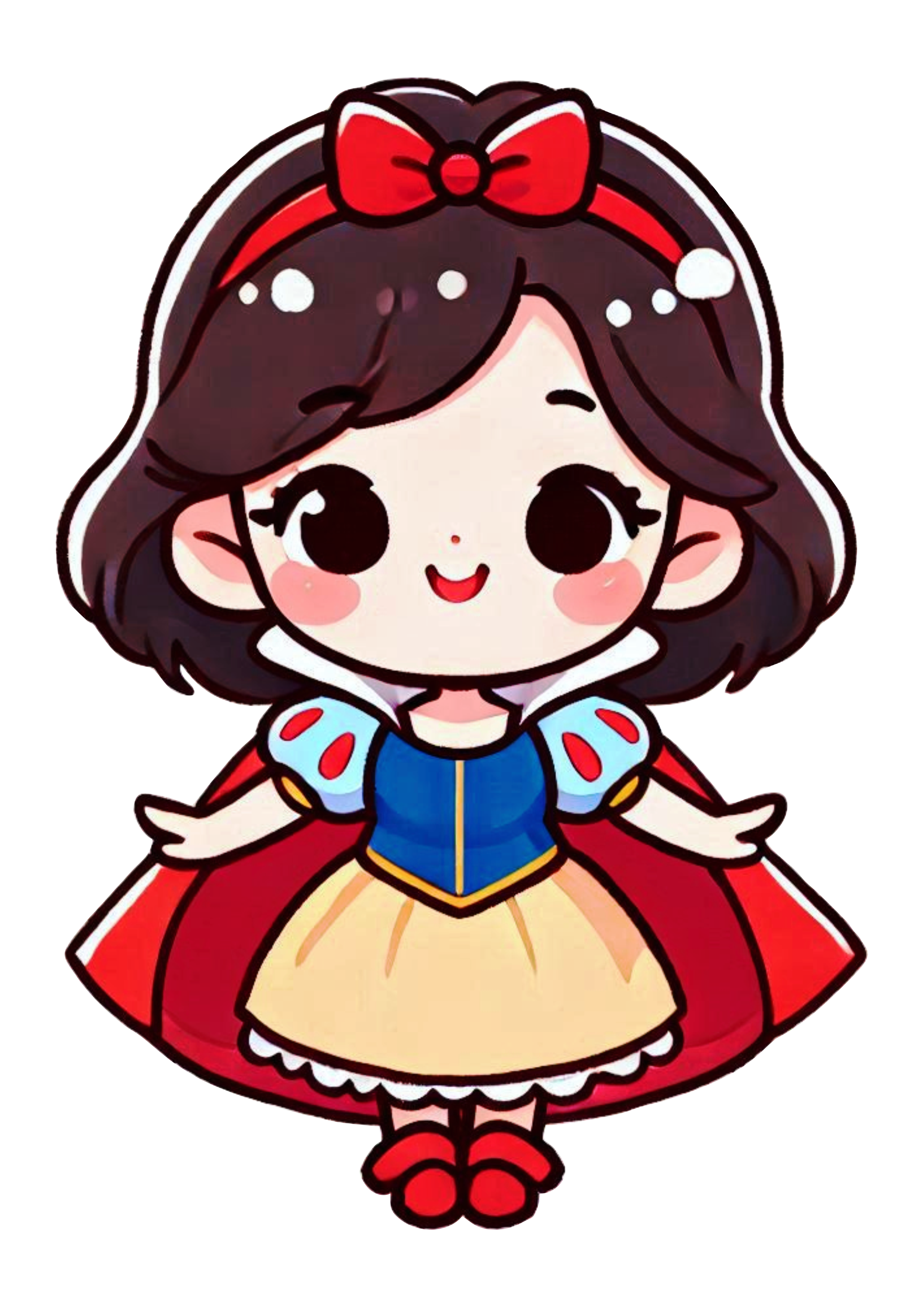 Snow white illustration cartoon simple drawing PNG