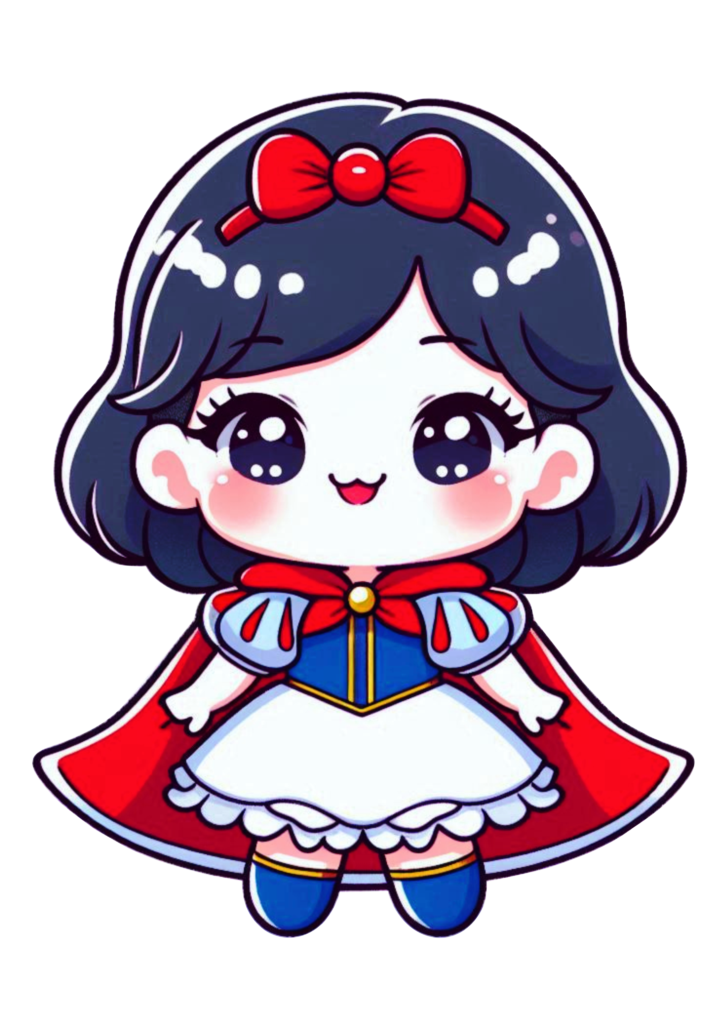 Snow white illustration cartoon simple drawing clipart PNG