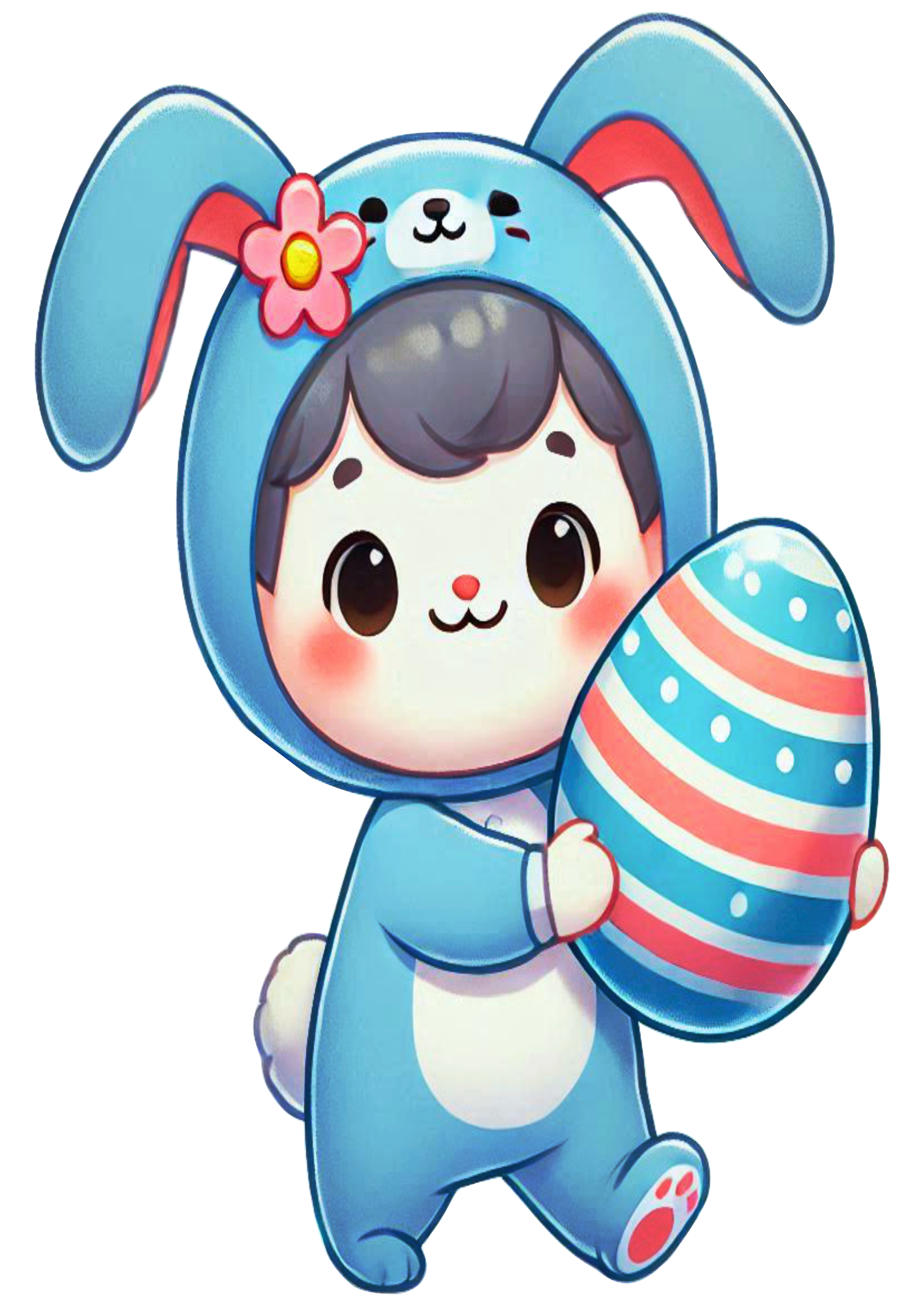 Baby Easter illustration rabiit costumed PNG