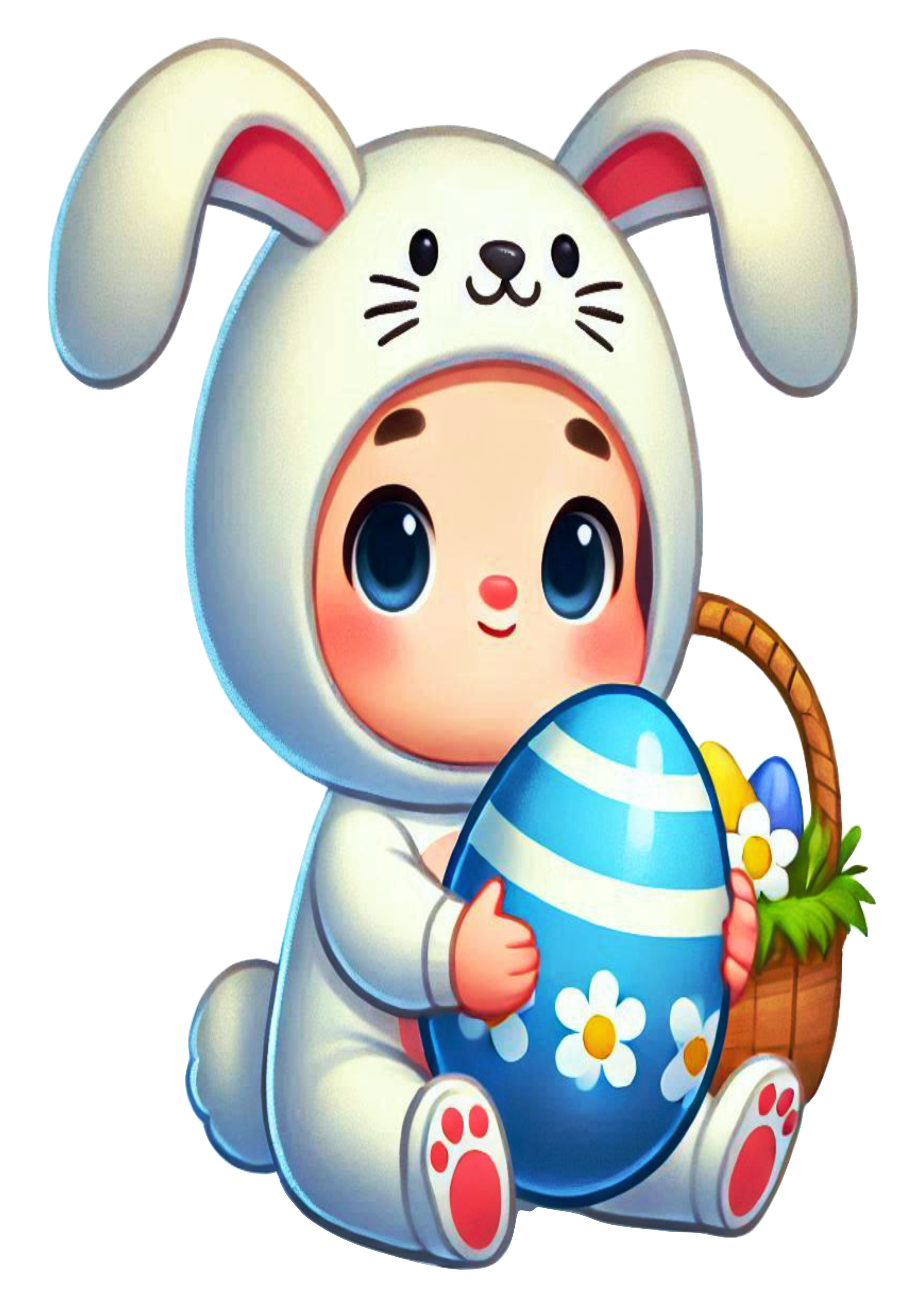 Baby cute bunny costumed png