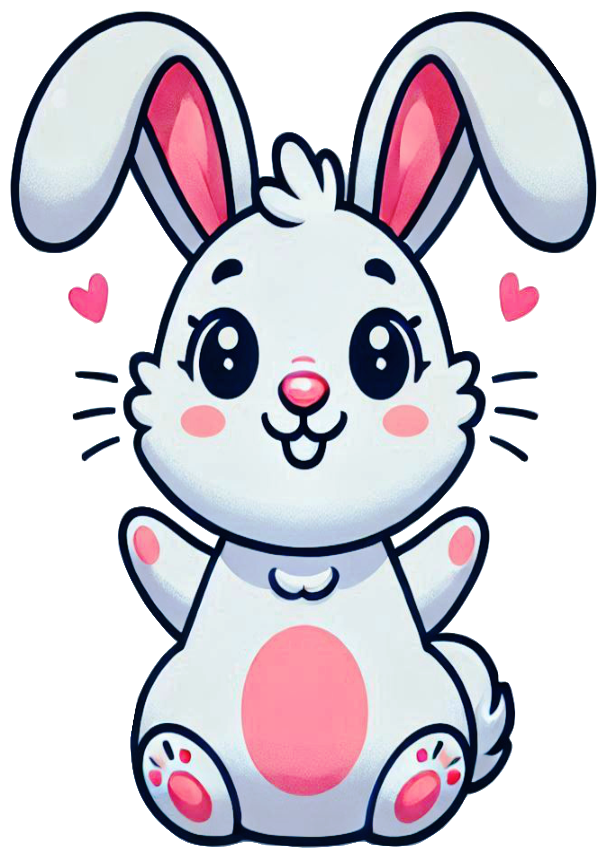 Simple Drawing easter bunny cute illustration png