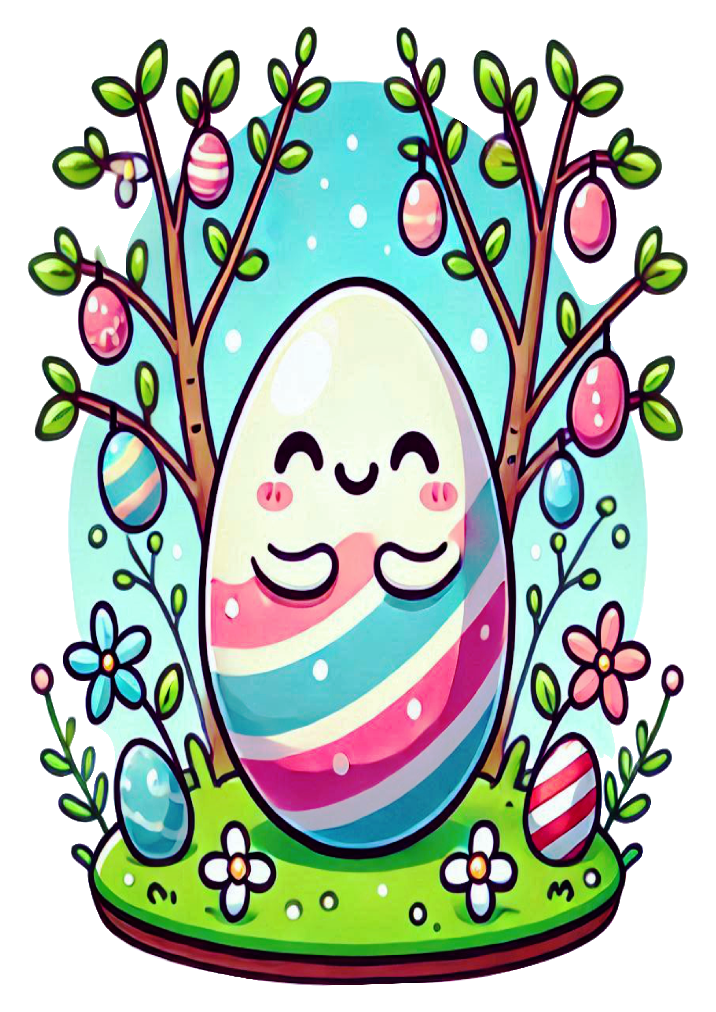 Easter Egg simple design for print PNG