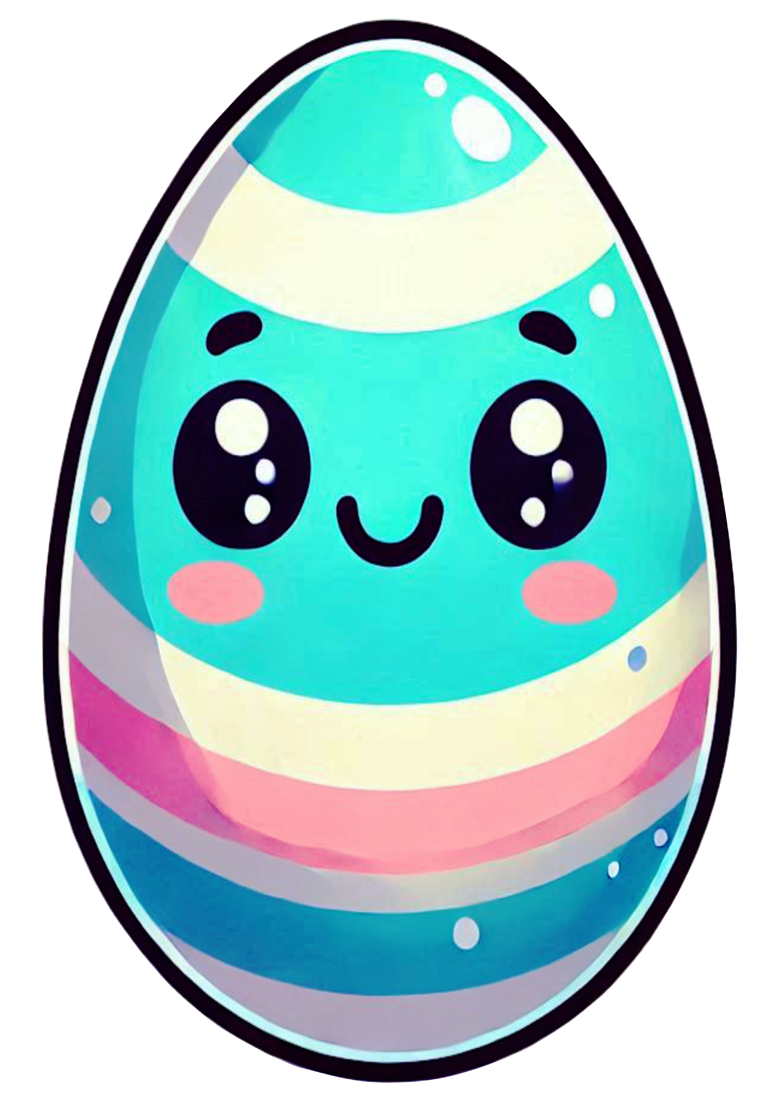 Cartoon easter egg simple drawing color transparente background png