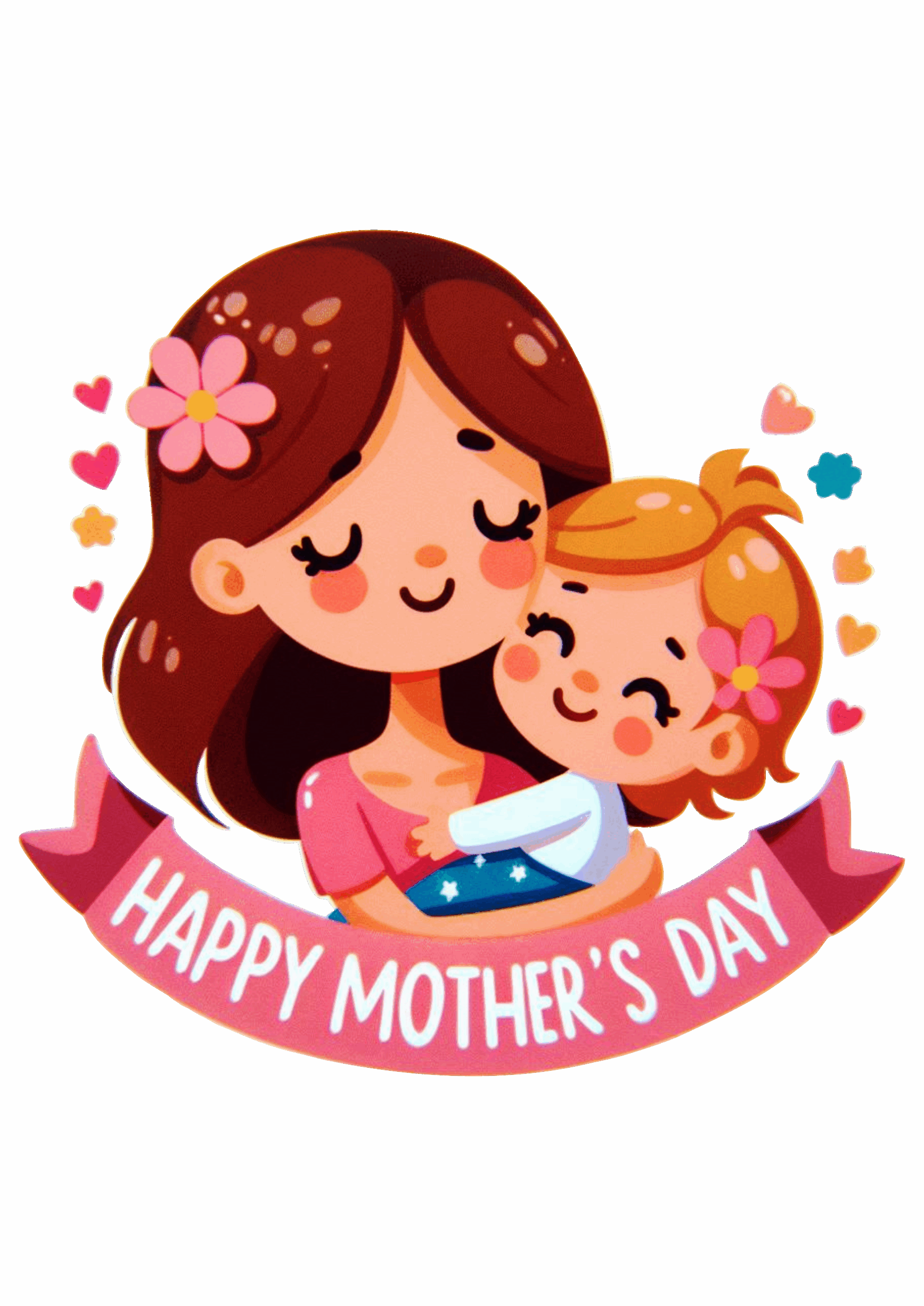 Happy mothers day decoration banner png