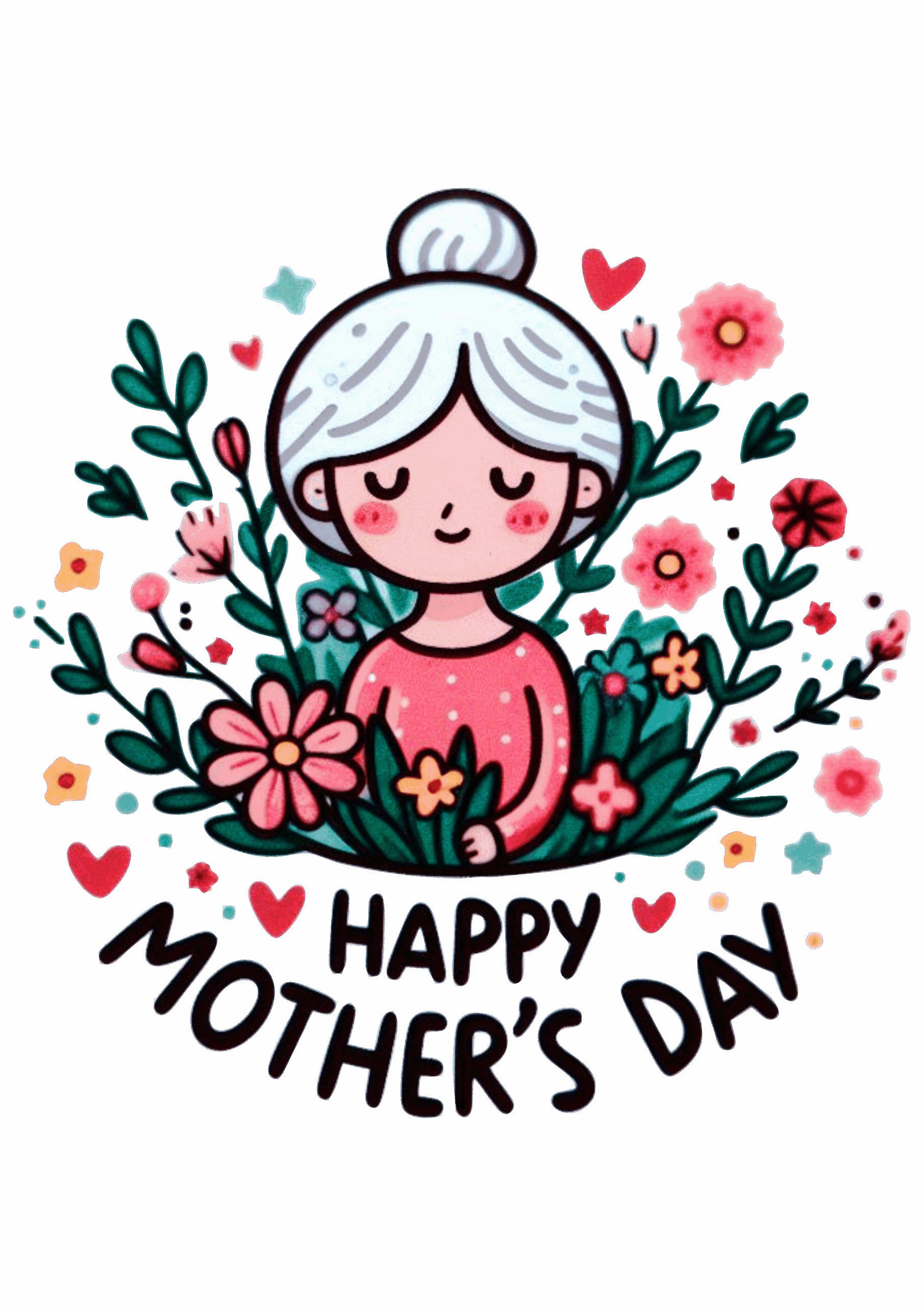 Happy mothers day decoration clipart png