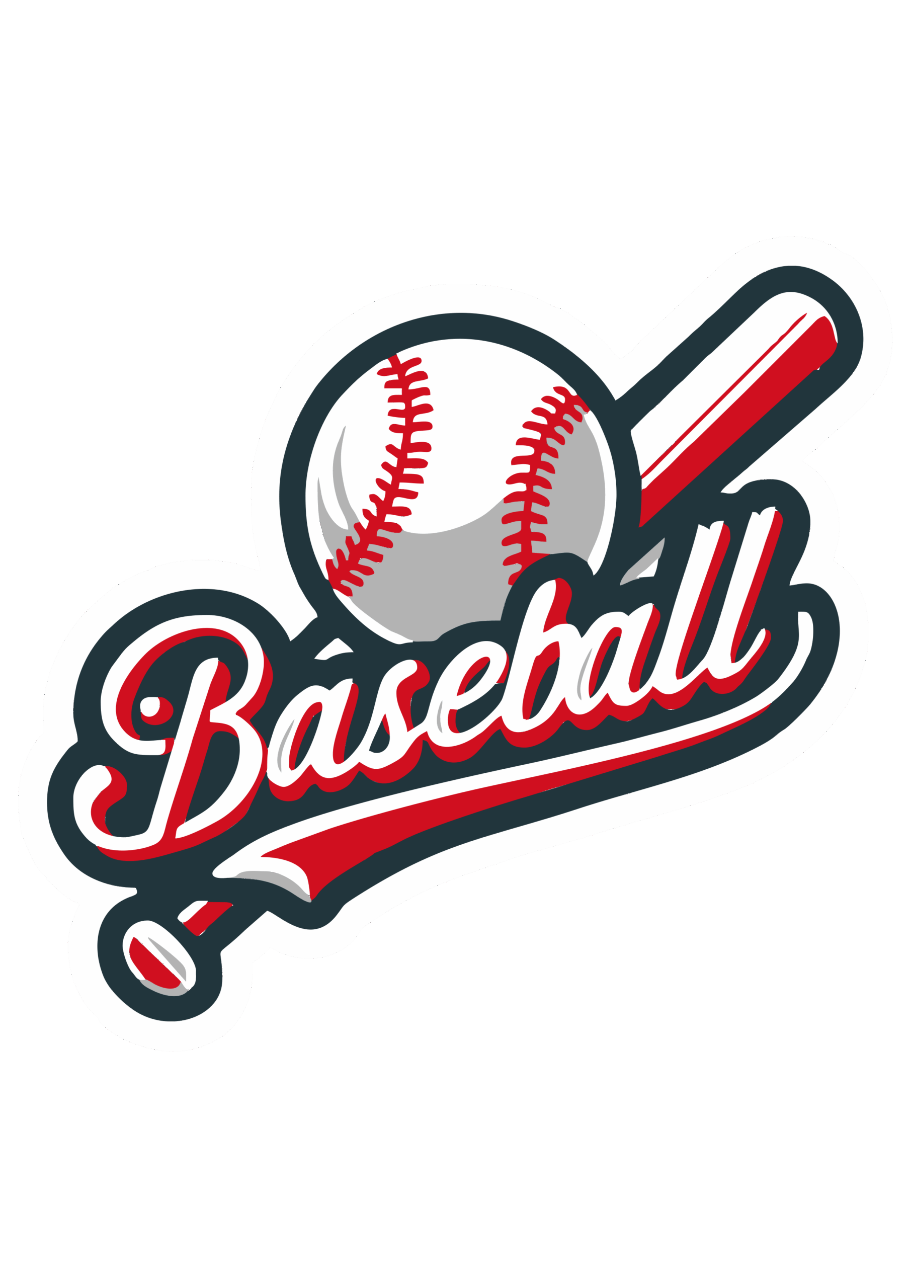 Minimalist Baseball Logo PNG for Art and Decoration