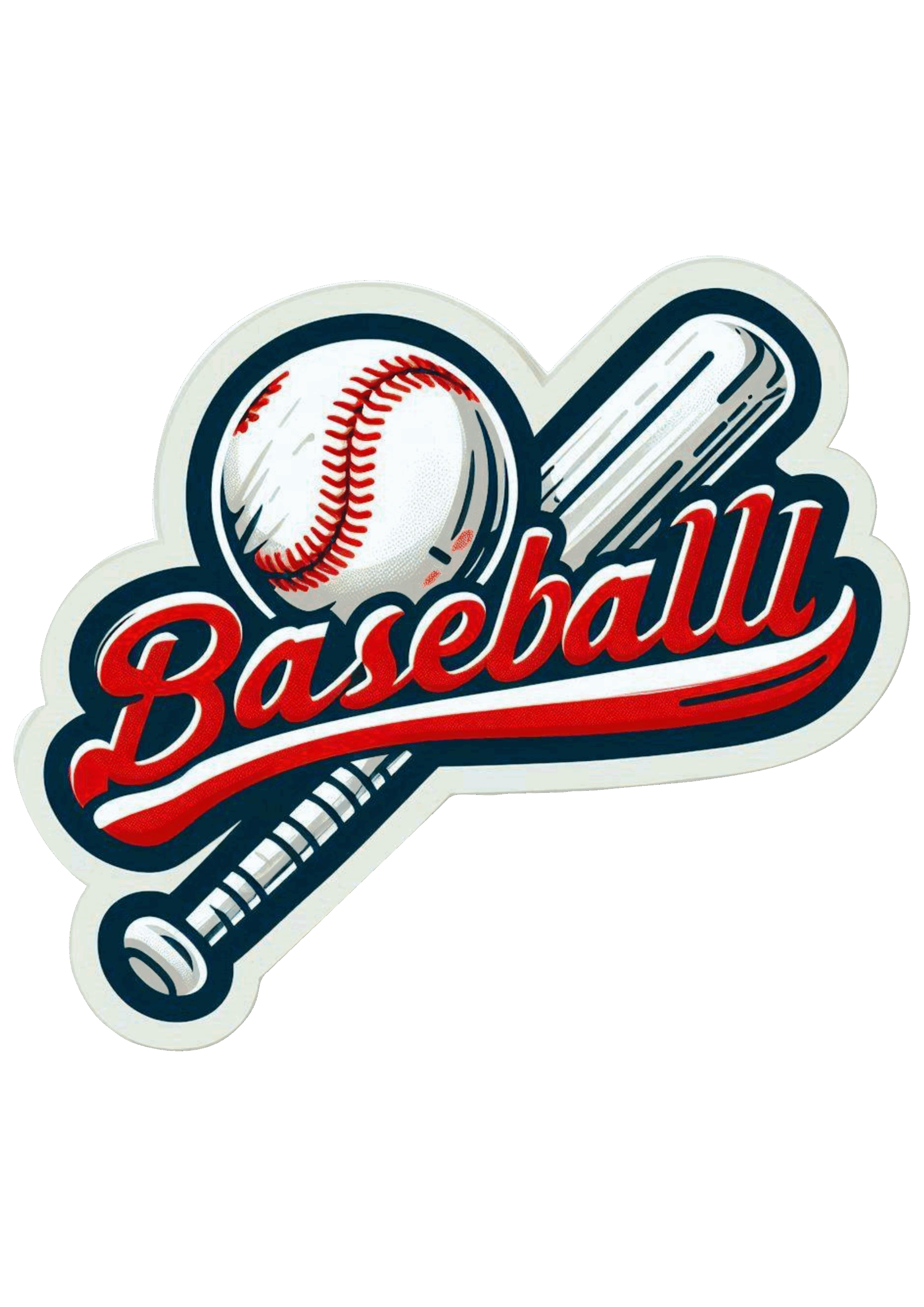 Minimalist Baseball Logo Image for Print and Web
