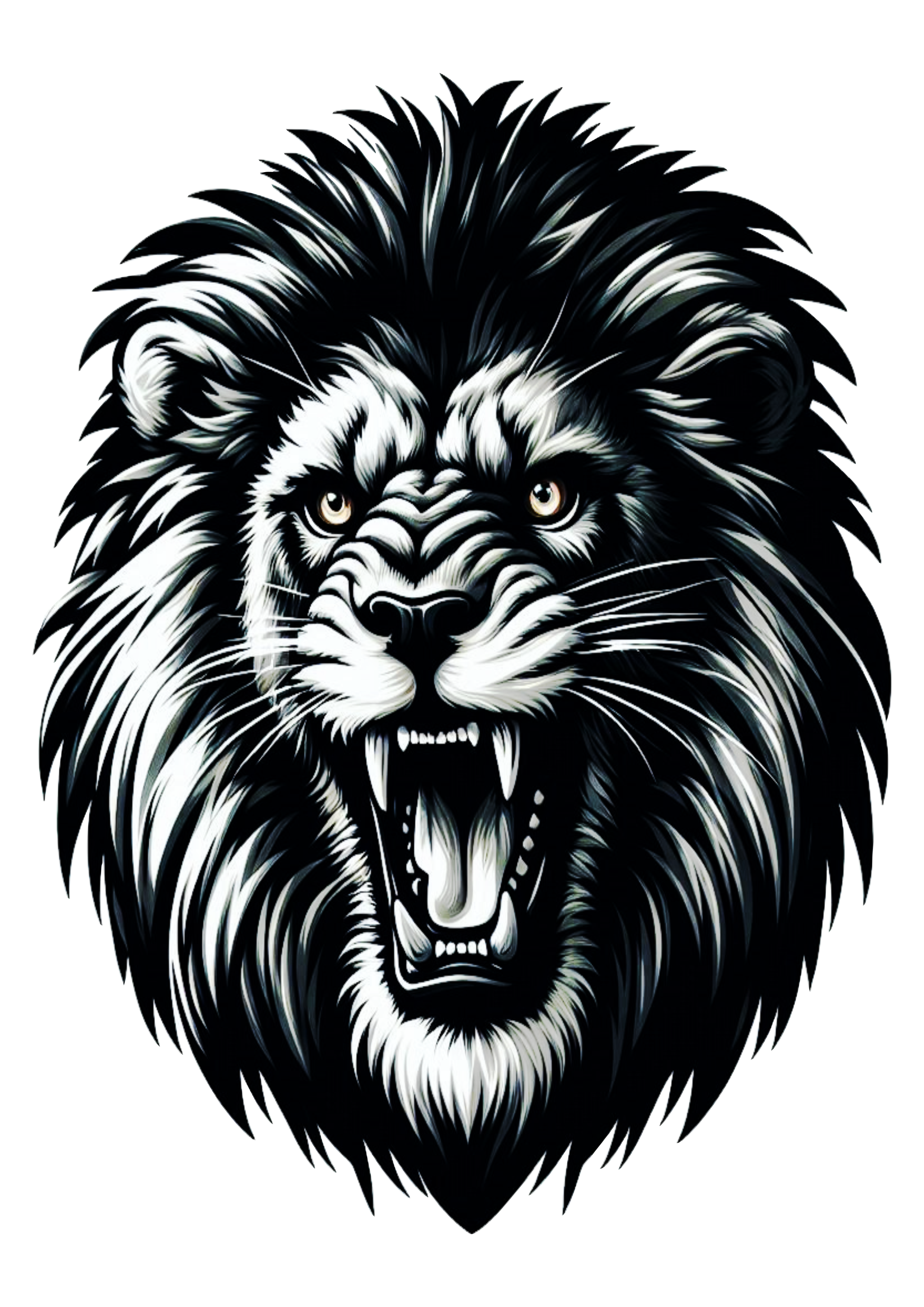Get inspired by this stylish lion tattoo design PNG