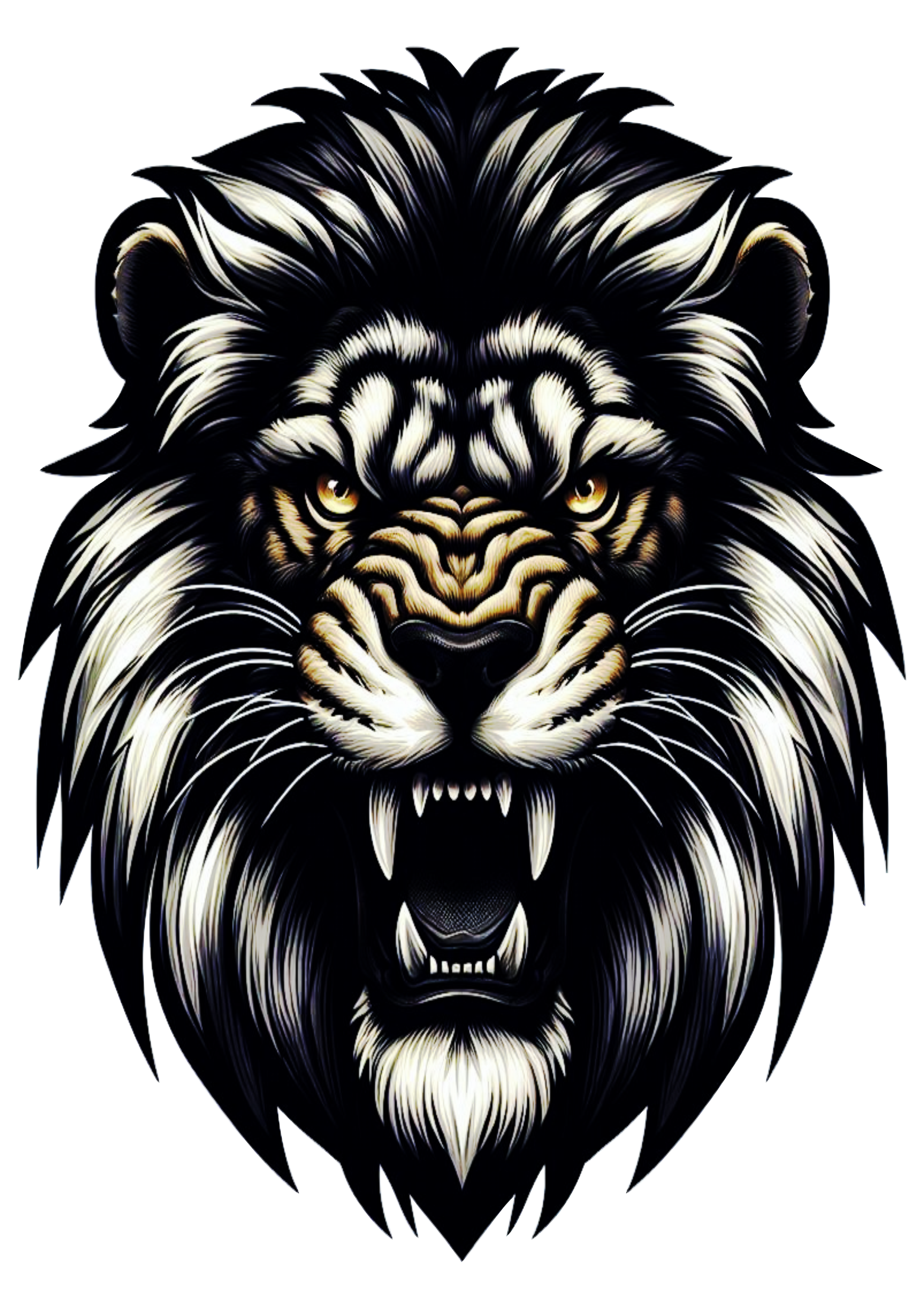 Lion head tattoo image for men or women download PNG
