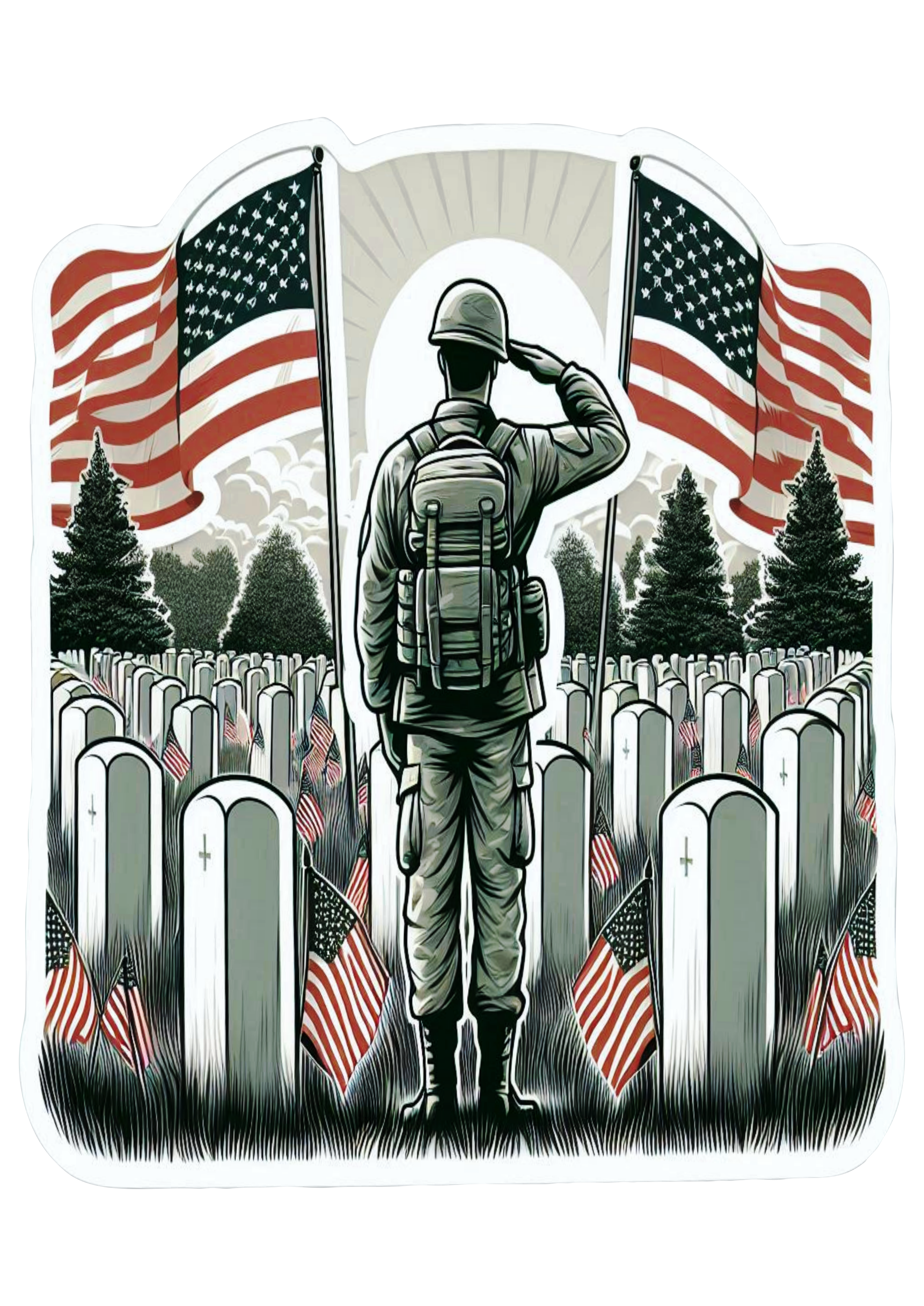 Memorial day may 25 american flag and soldier remember and honor holiday free image png